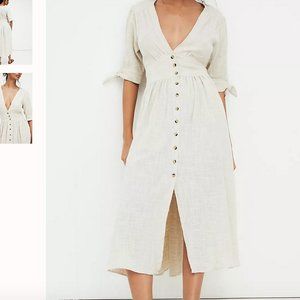 Free People gauzy linen midi dress